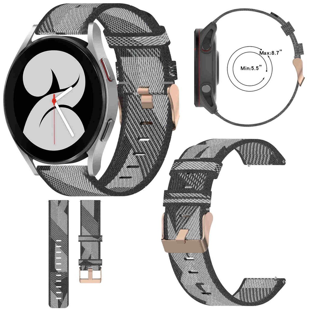 Wigento Smartwatch-Armband Für Samsung Galaxy Watch 6 5 4 Normal Pro Classic alle Größen Armband