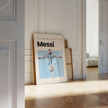JUSTGOODMOOD Poster Premium ® Lionel Messi Argentinien · Fußball · ohne Rahmen