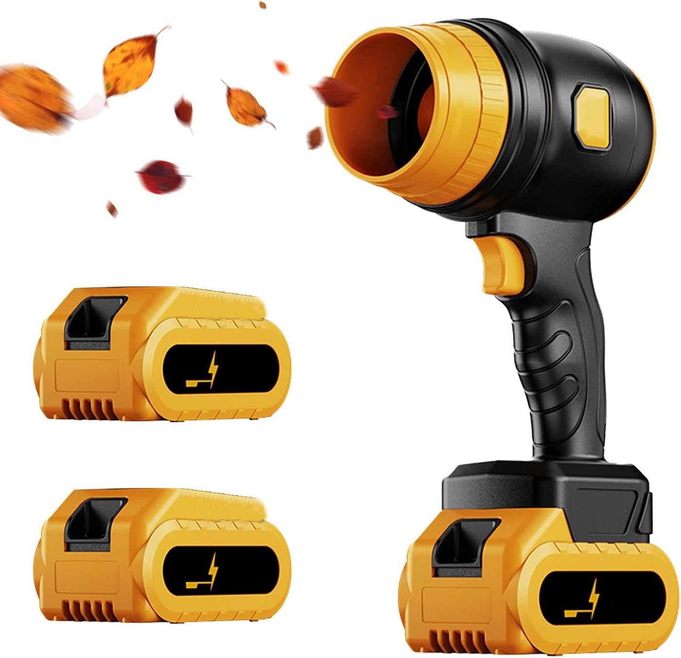 Vivitar Akku-Laubbläser 21V mit 3,000mAh Akku & Ladegerät, 550W Turbo Handgebläse, (Akku Gebläse für Auto, Werkstatt, Garage, Grill, Camping, 1 St., tragbarer Gartenbläserr für Garten, Terrasse, Hof und Einfahrt), 4.000 U/min, kabelloser Laubbläser mit Ge