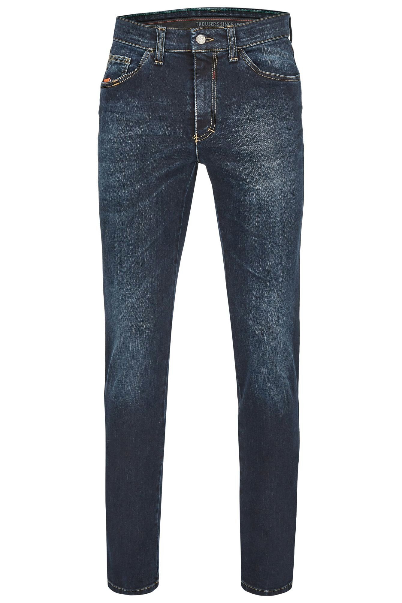 Club Comfort Inch Mobile Henry Pocket Dunkelblau Komfortbund mit und elastischem 5-Pocket-Jeans of (140)