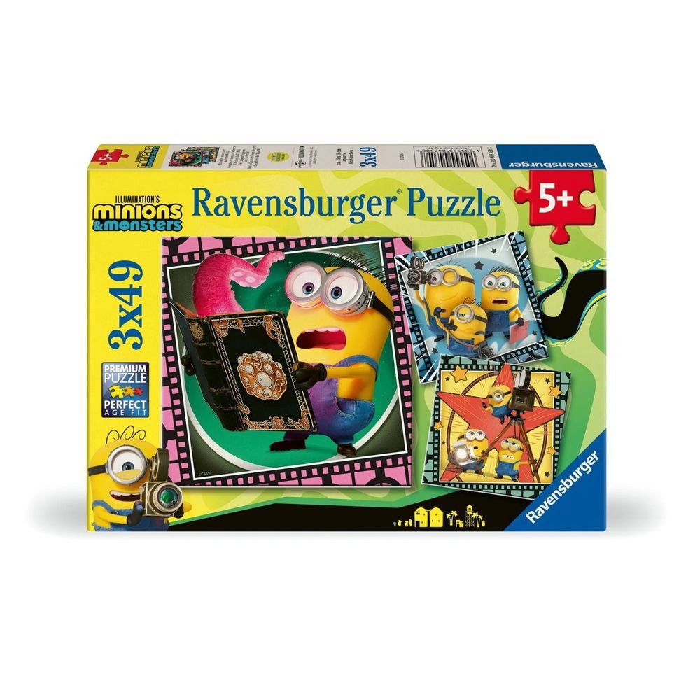 Ravensburger Puzzle Kinderpuzzle 3x49 Teile - Minions 3, 49 Puzzleteile