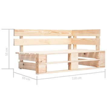 vidaXL Gartenbank Outdoor-Eckbank Paletten Holz (1-St)