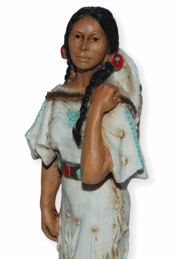 Figur American Sacajawea Castagna cm Vogelfrau Dekofigur Native Castagna 14,5 H