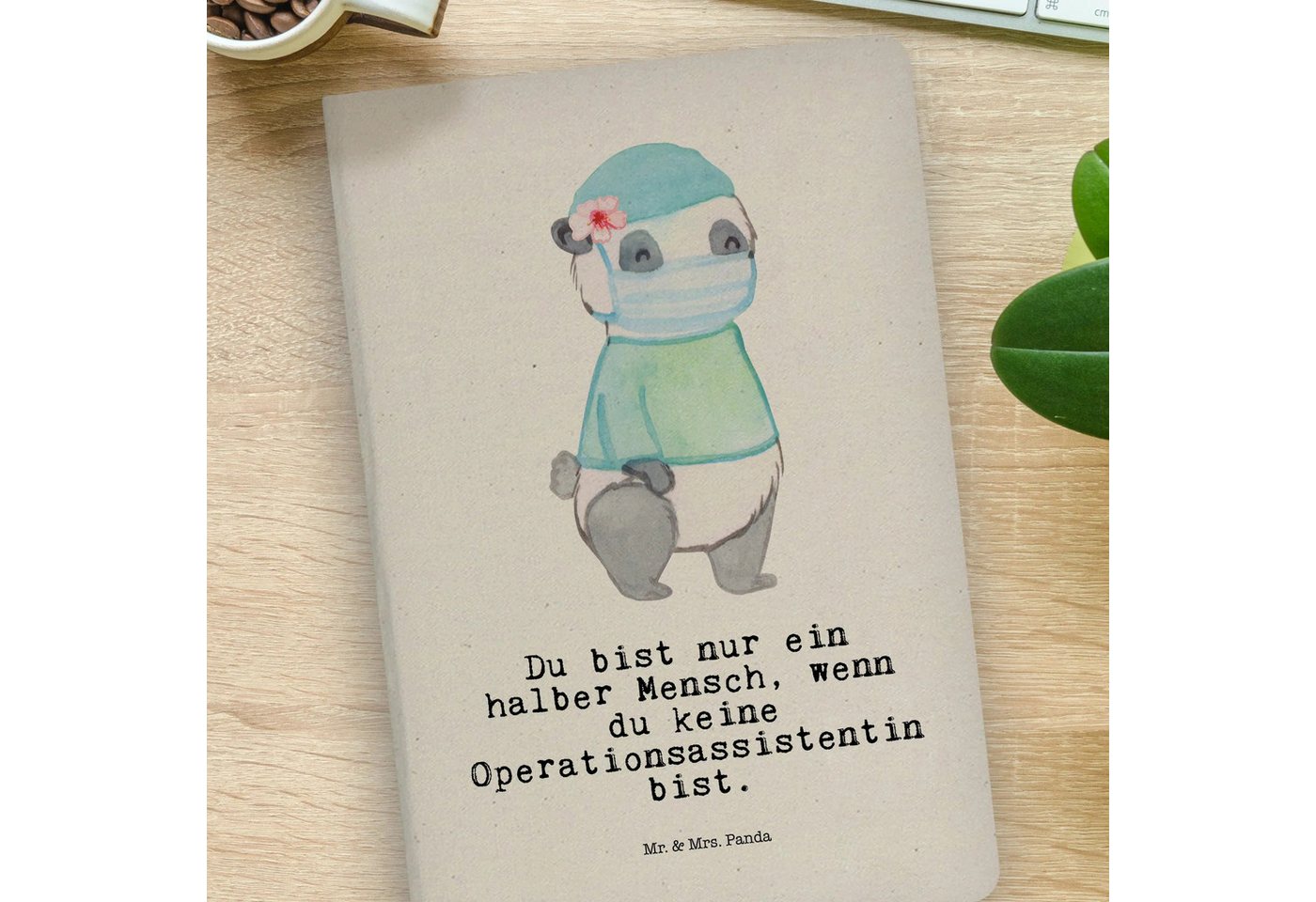 Thumbnail - Mr. & Mrs. Panda Notizbuch Operationsassistentin Herz - Transparent - Geschenk, Abschied, Notizb Mr. & Mrs. Panda, Premi...