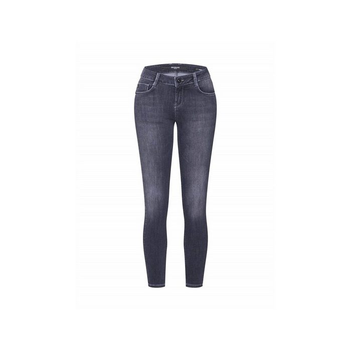 Goldgarn 5-Pocket-Jeans grau (1-tlg)