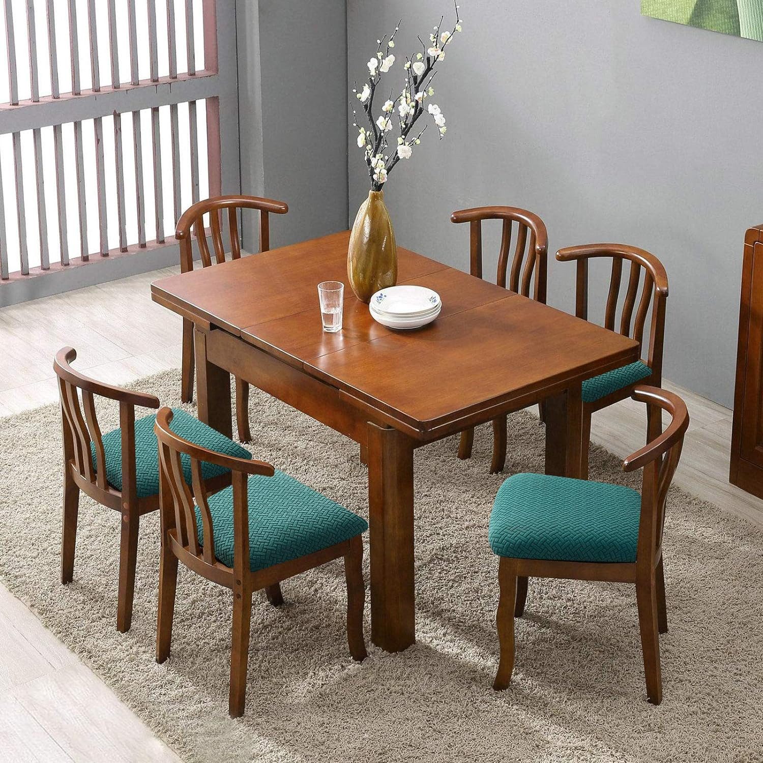 Coonoor Stuhlhusse Stuhlbezug Sitzfläche 4er Set, Stretch Bezug für Stühle günstig online kaufen