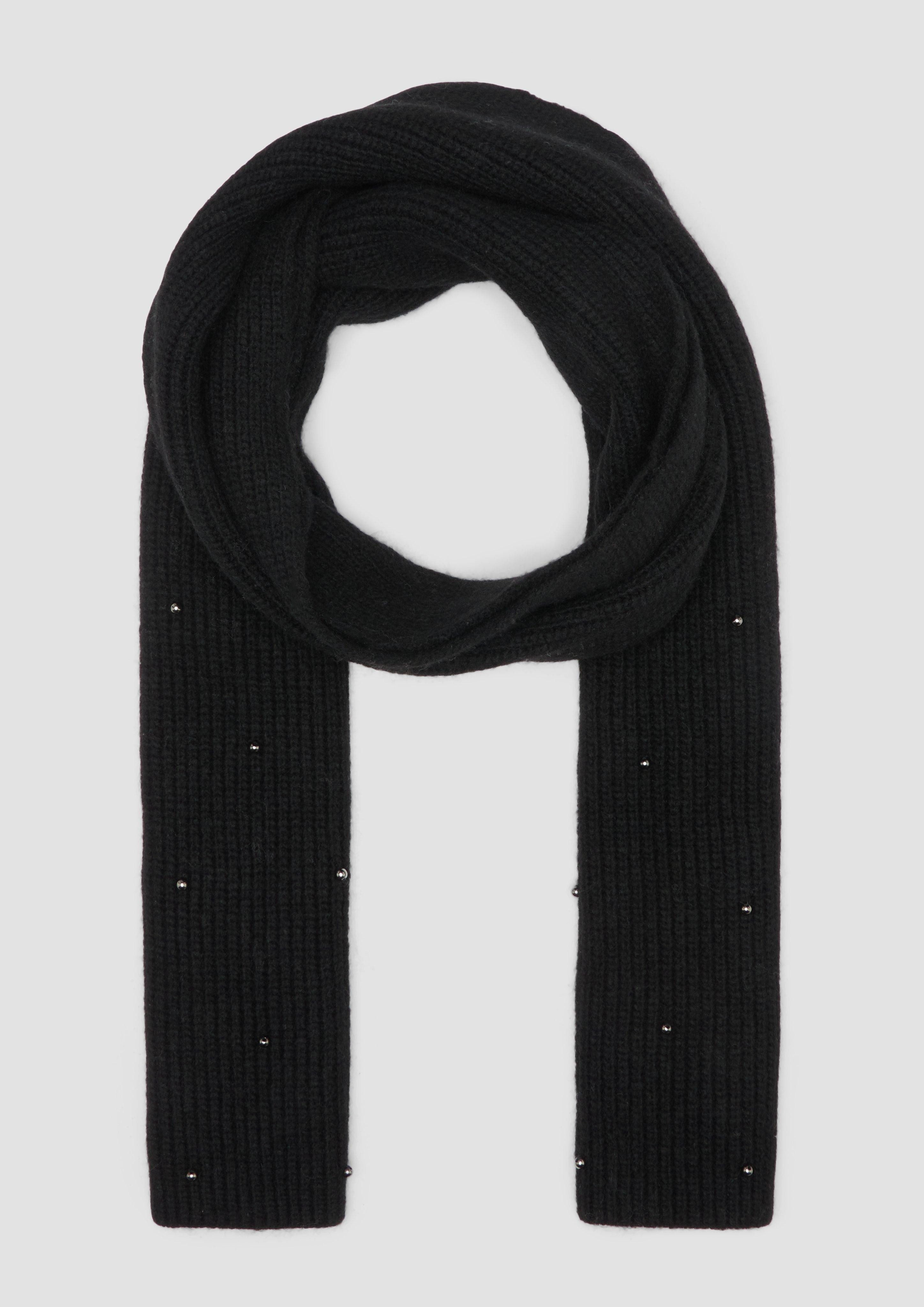 Halstuch Gestrickter Schal mit Schmuckperlen