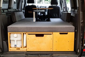 Mayaadi Home Campingliege MoonBox Campingbox VW Van Kombi Typ 124 Campingküche Bettfunktion