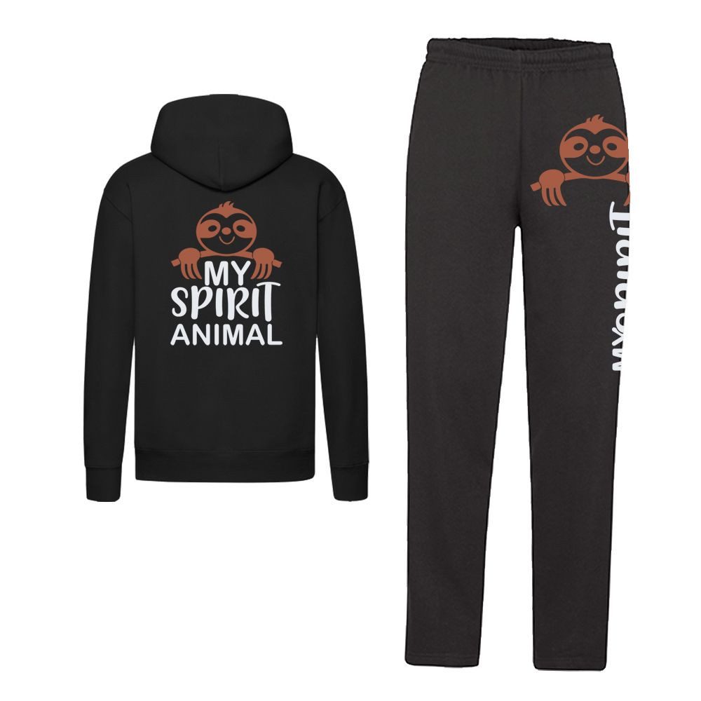 G-graphics Freizeitanzug Faultier – My spirit Animal (Set, 2-tlg., Hose & Hoodie), Freizeitset mit Jogging- / Sweaterhose & Hoodie