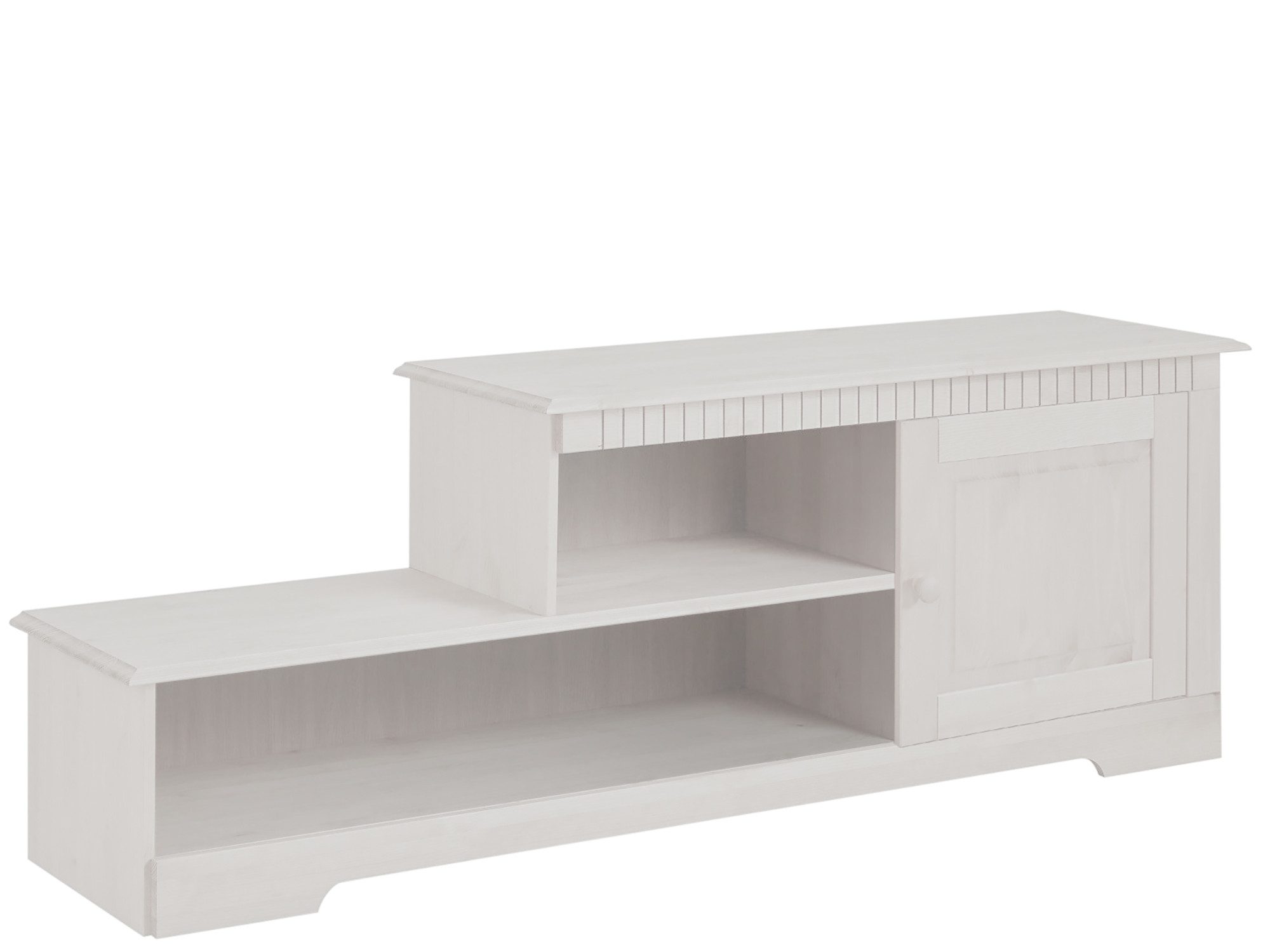 loft24 Lowboard Caroline, TV Schrank aus Kiefer im Landhausstil, Breite 160 cm