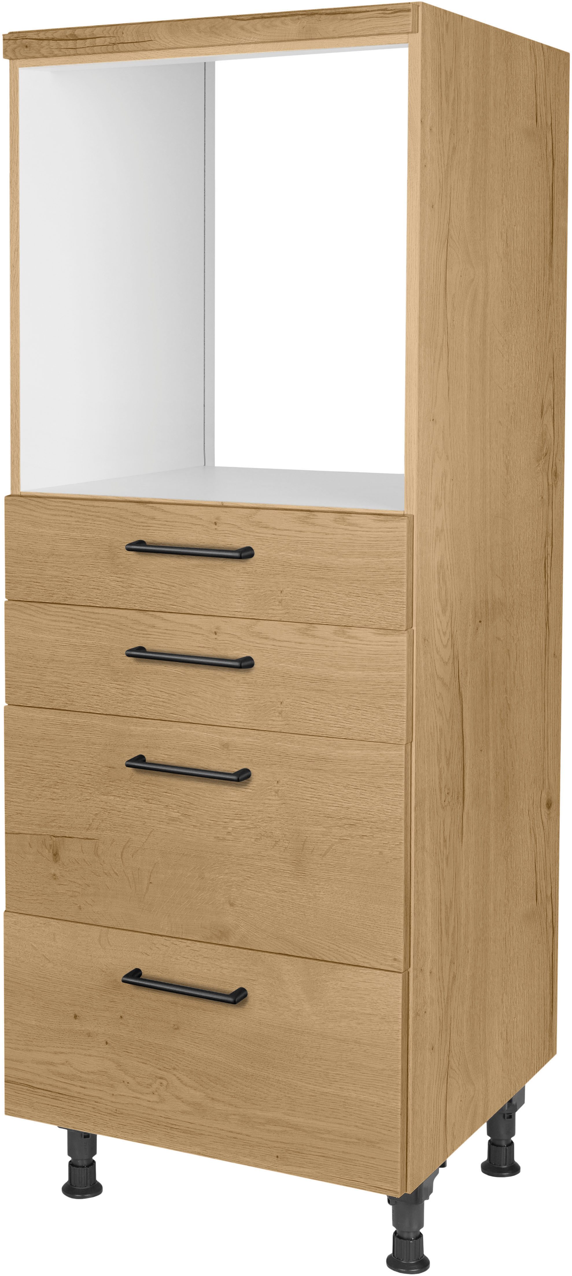 nobilia® Herdumbauschrank "MIAMI", mit Schubkästen und Auszügen, vormontiert, Breite/Höhe: 60/167,8 cm
