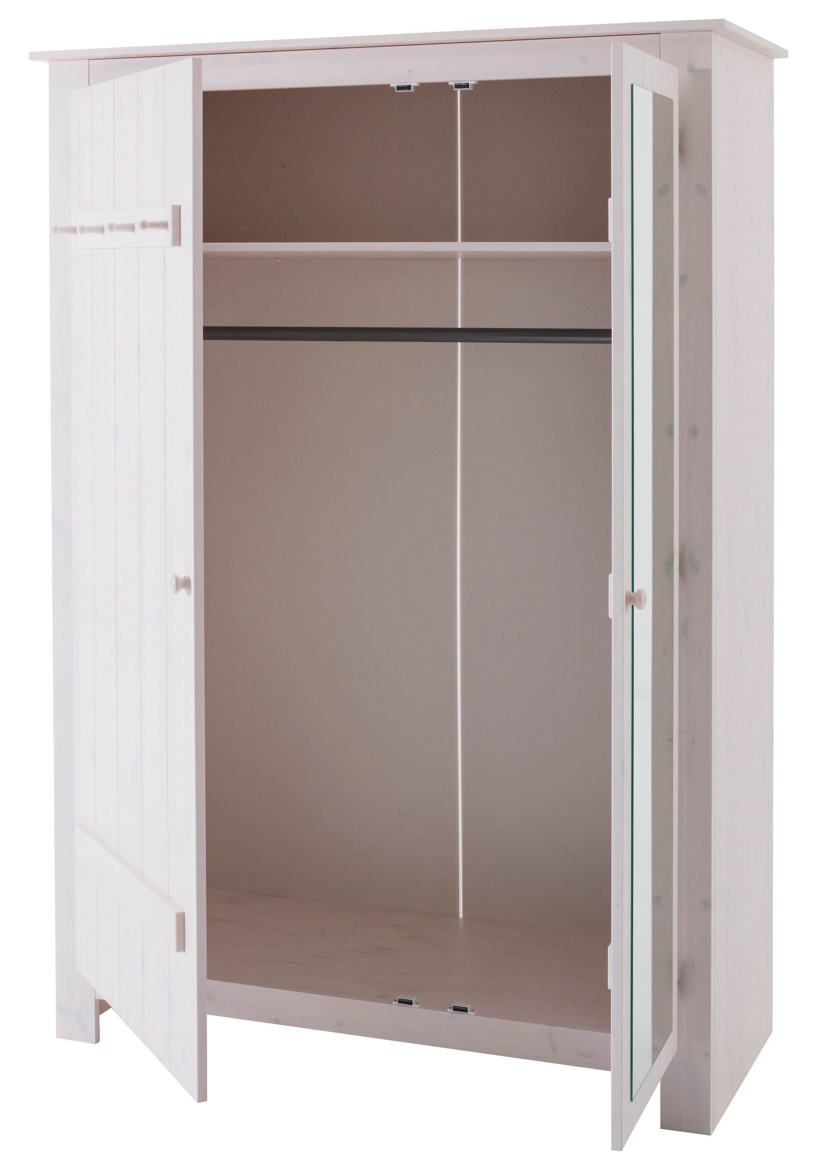 OTTO home Garderobenschrank Bertram aus schönem massivem Kiefernholz, mit einer Spiegeltür, Höhe 170 cm