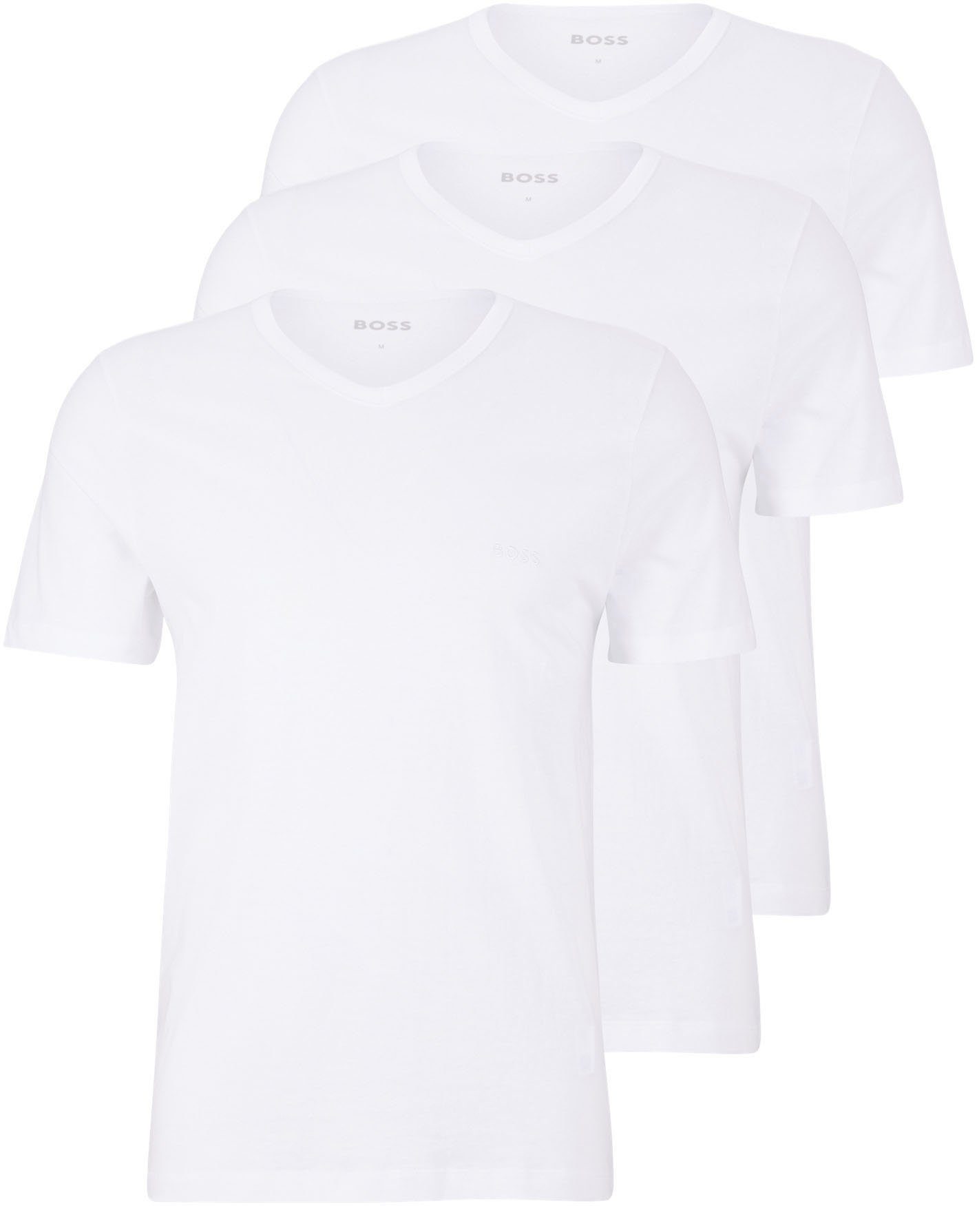 VN BOSS white CO V-Shirt 3P T-Shirt (Packung)