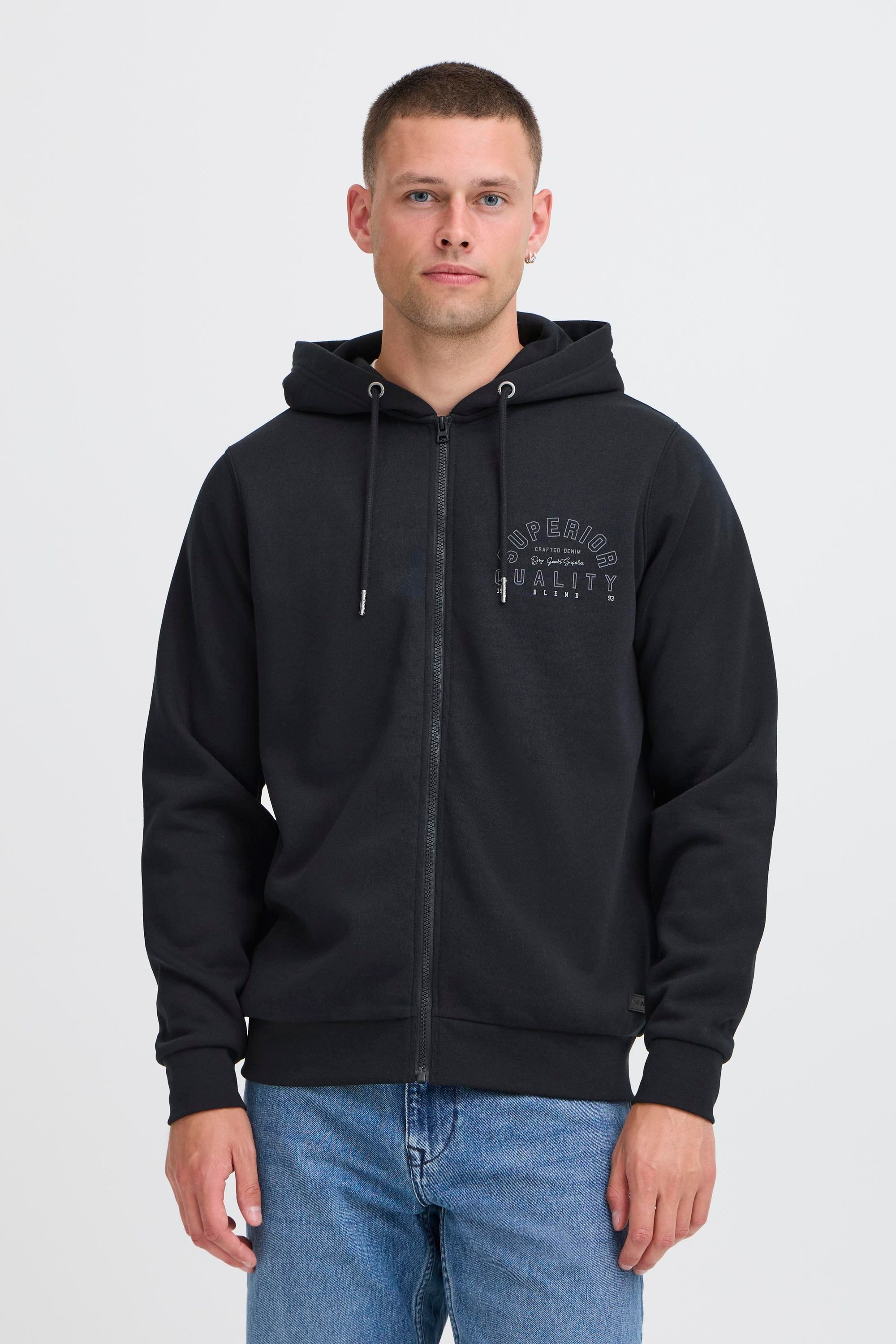 Blend Kapuzensweatjacke BHSunic Schicke Kapuzenfleecejacke mit Print