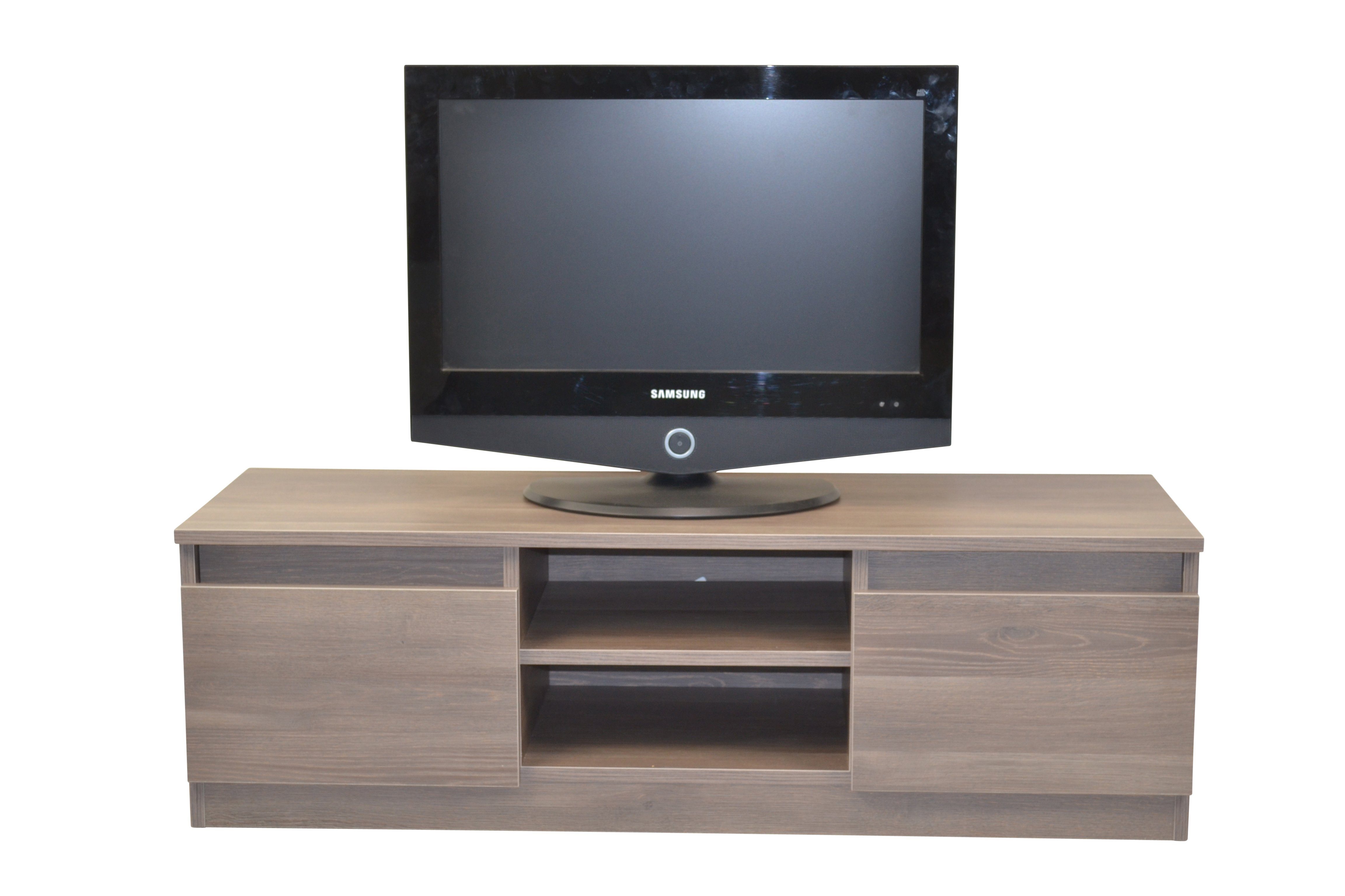 moebel-direkt-online TV-Rack Heike (Breite 120 cm, Mit Klapptüren), Breite 120 cm braun/grau