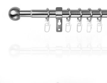 Gardinenstange Kugel, LICHTBLICK ORIGINAL, Ø 20 mm, 1-läufig, ausziehbar, mit Bohren, verschraubt, Metall