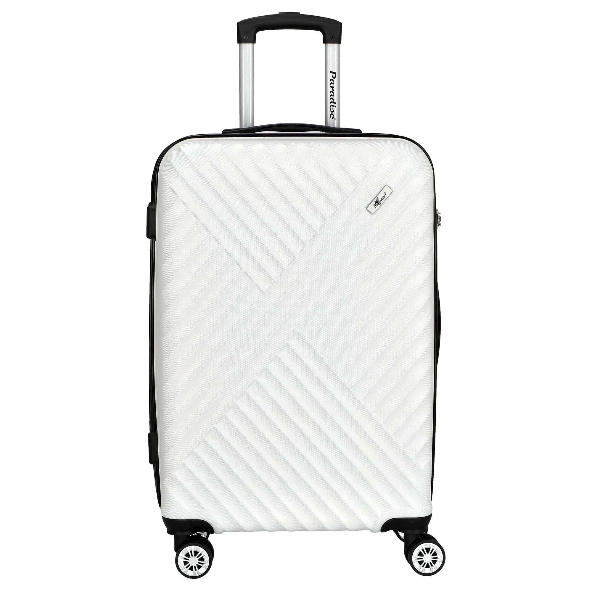 CHECK.IN® Koffer Kingston - 4-Rollen-Trolley 67 cm (weiß), 4 Rollen