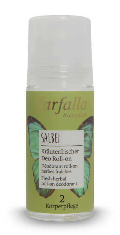 Farfalla Deo-Roller Kräuterfrischer Deo Roll-on Salbei 50 ml, 1-tlg.