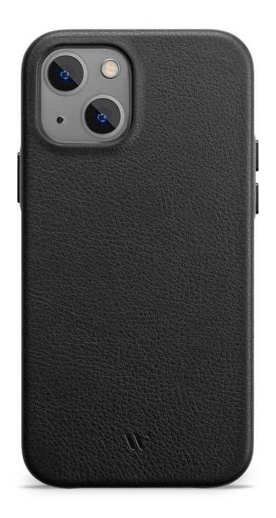 wiiuka Smartphone-Hülle Hülle für iPhone 15 Lederhülle Case Handyhülle, Handgefertigt - Deutsches Leder, Premium Case