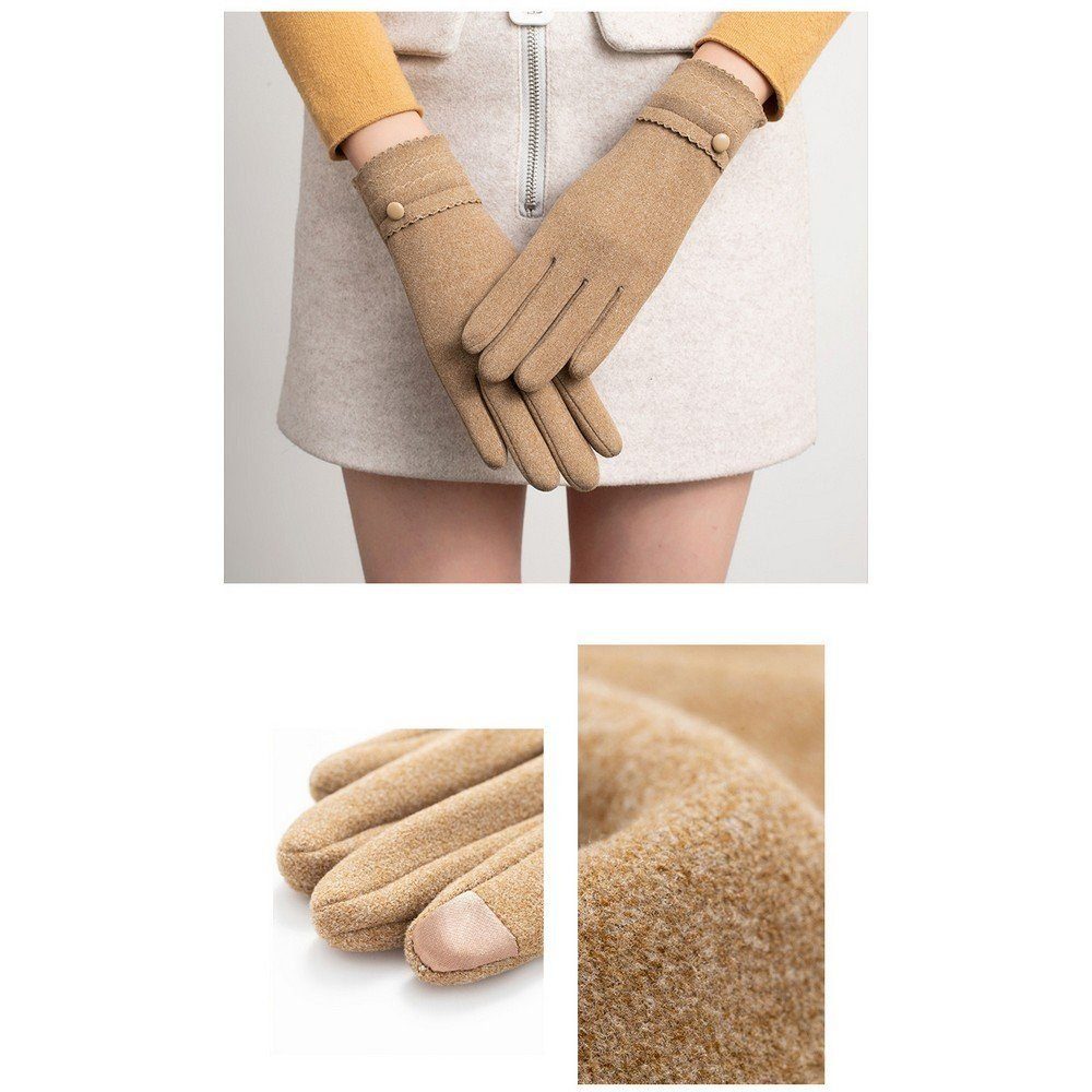 SRRINM Damen-Winterhandschuhe Warme Reithandschuhe Winddichte Handschuhe