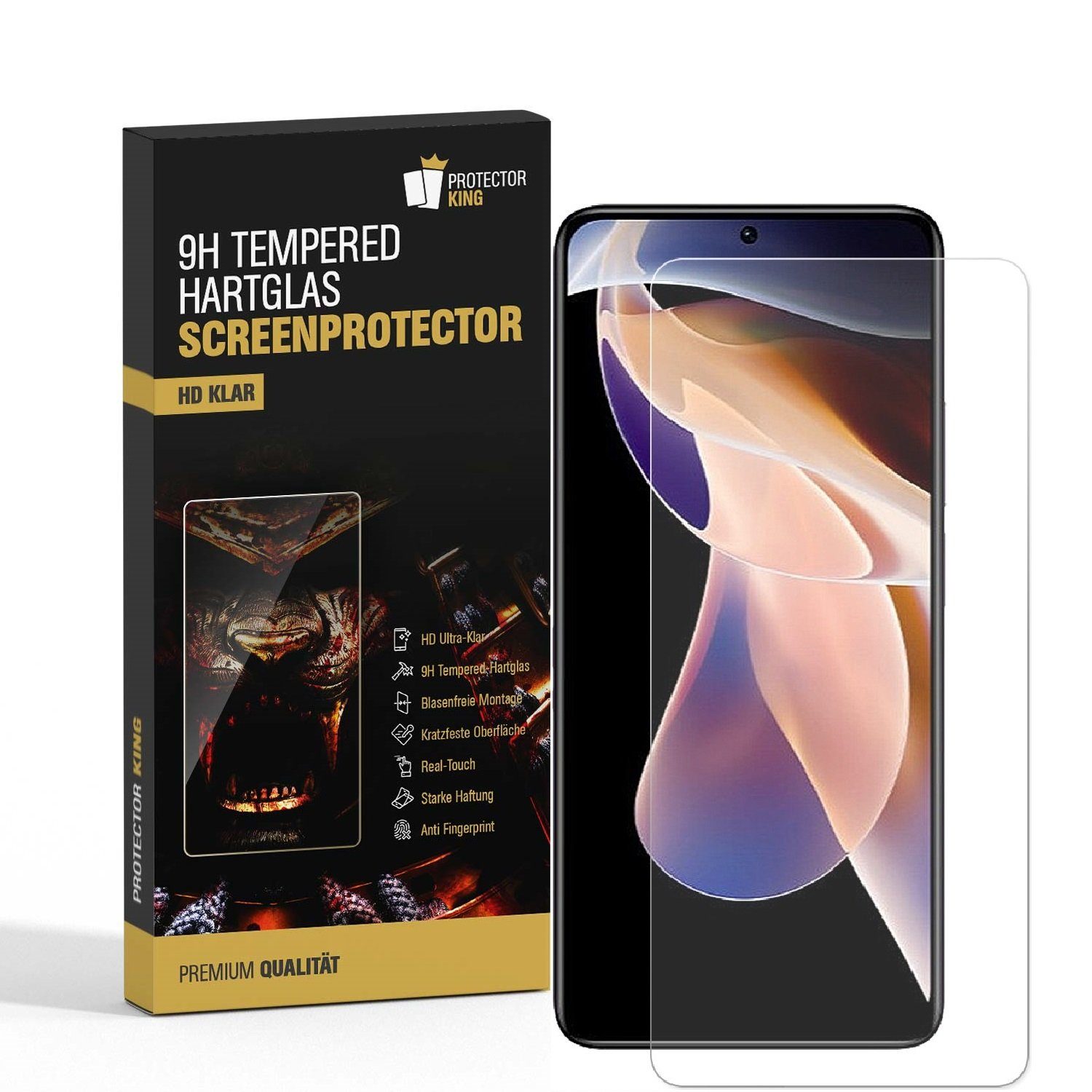 Protectorking Schutzfolie 3x 9H Hartglas für Xiaomi Redmi Note 11 Pro 5G  Panzerglas Schutzglas, (3-Stück), Displayschutzglas, Schutzglas Echtglas  Tempered 9H Härte HD-KLAR