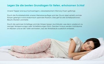 Matratzenauflage Samtena viscoelastischer Matratzentopper mit Memory Foam Effekt Samtena, water resistant