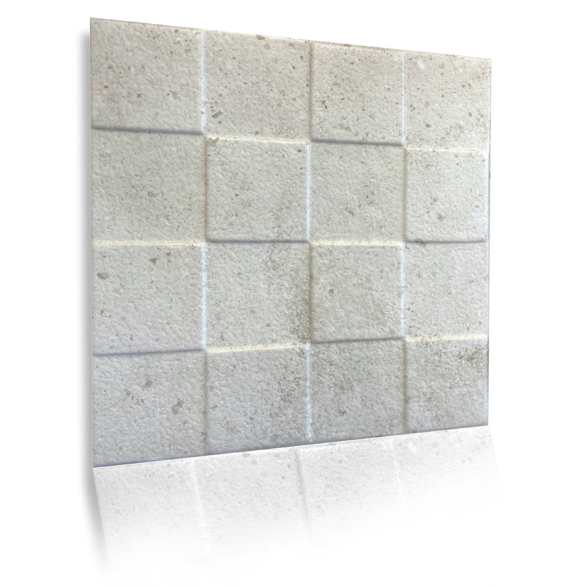 IKHEMalarka Wandpaneel Dekoren Betonoptik aus Polystyrol Styropor XPS, BxL: 50x50 cm, 0,25 qm, (1 Stück, 0.25m) Deckenpaneelen Einfach zu montieren Leicht