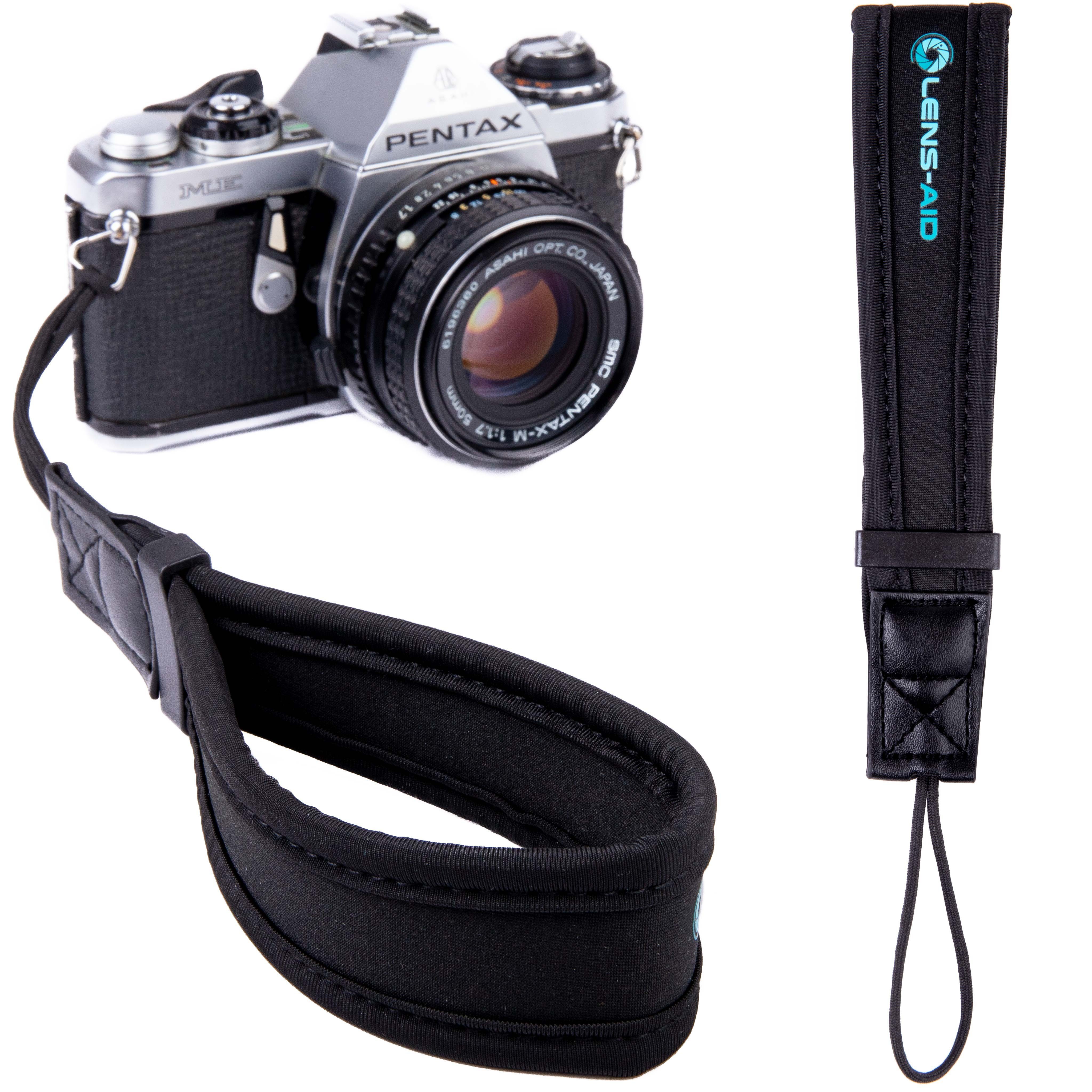 Lens-Aid Kamerazubehör-Set Handschlaufe Sony, Leica Nikon, aus Kamera: Neopren fürs für Kameragurt Handgelenk etc. Pentax, für Olympus, Canon, Fujifilm, geeignet