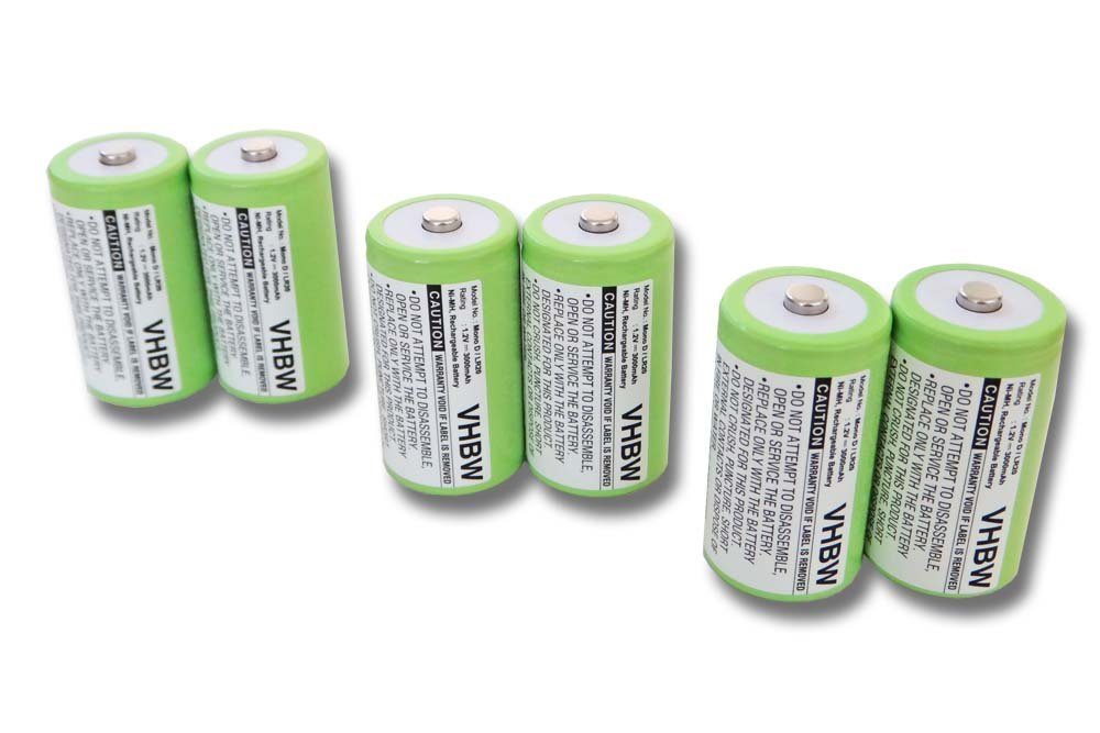 vhbw Ersatz für Mono D für Akku NiMH 3000 mAh (1,2 V)