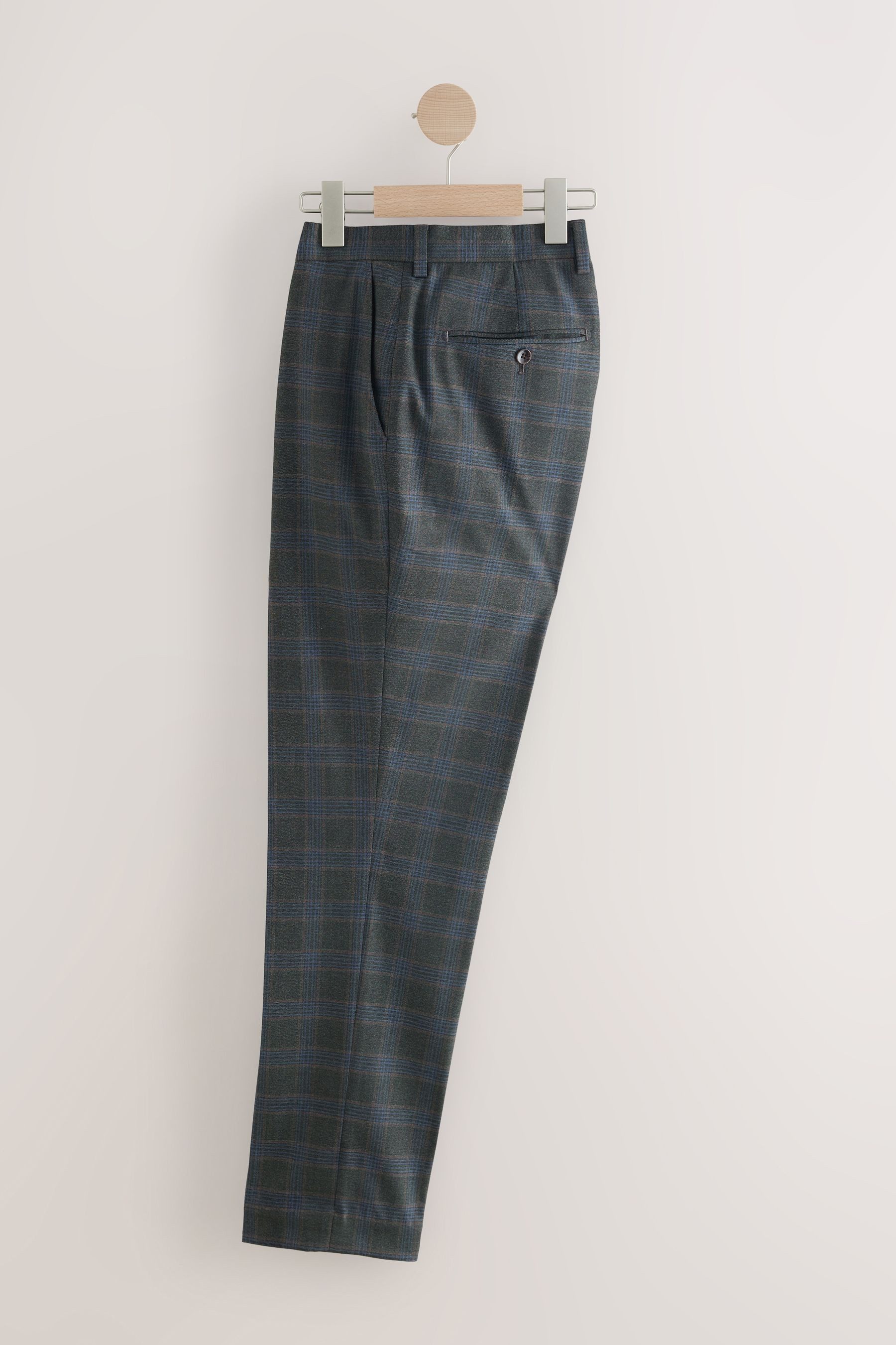 Next Anzughose Karierter paspelierter Anzug im Slim Fit: Hose (1-tlg)