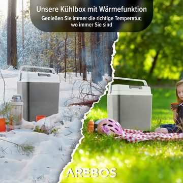 Arebos Elektrische Kühlbox 20L, Mobil Kühlschrank ECO Modus, Kühlen & Warmhalten