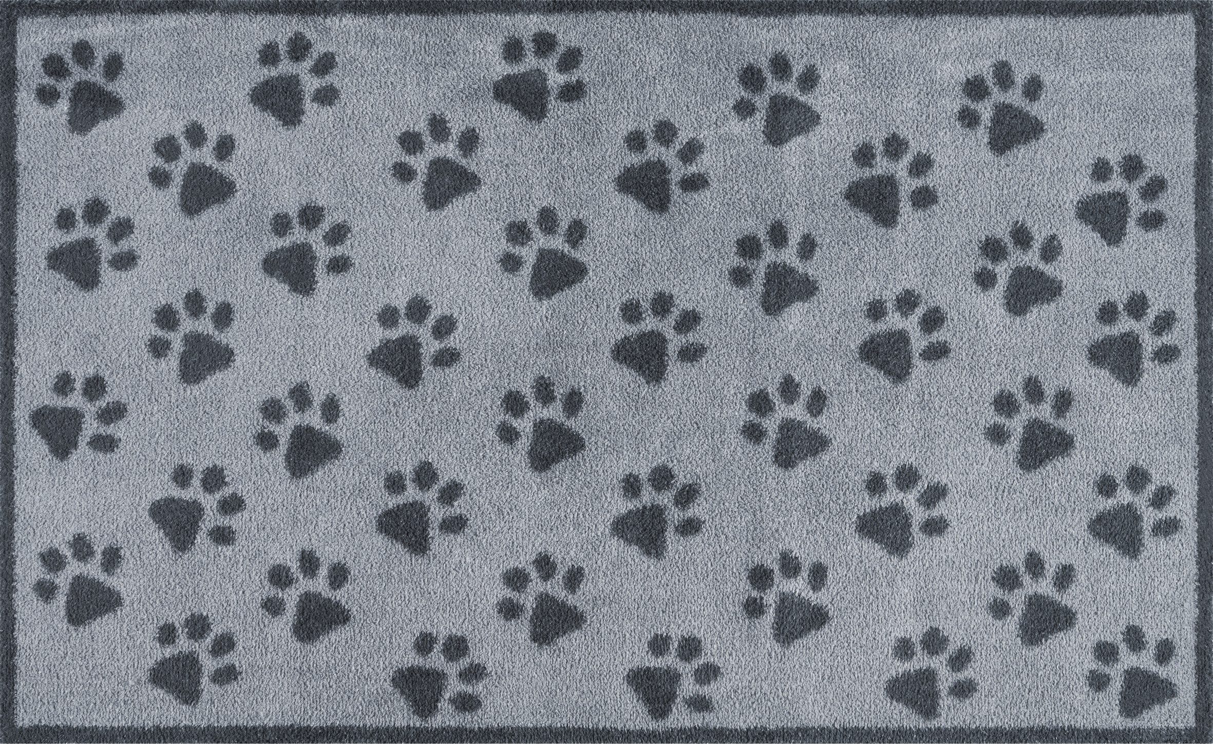 Turtle Mat Teppich Paws Grey, rechteckig, Höhe: 9 mm