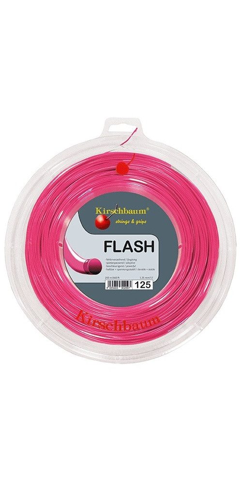 Tennissaite Flash (Haltbarkeit+Power) pink 200m Rolle