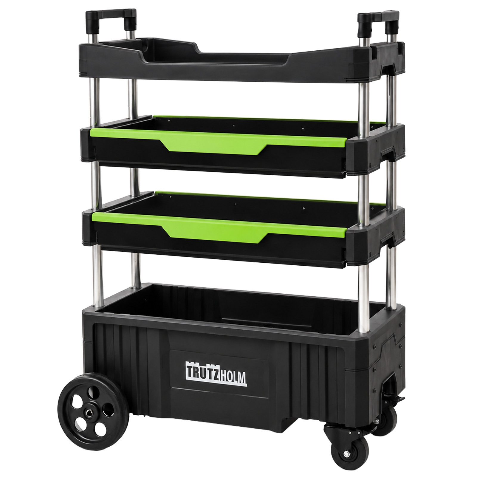TRUTZHOLM Werkstattwagen Montagewagen klappbar mobil transportabel 67,5x40x95 cm, auf Rollen, Traglast 80 kg,4 Ablagefächer,leer