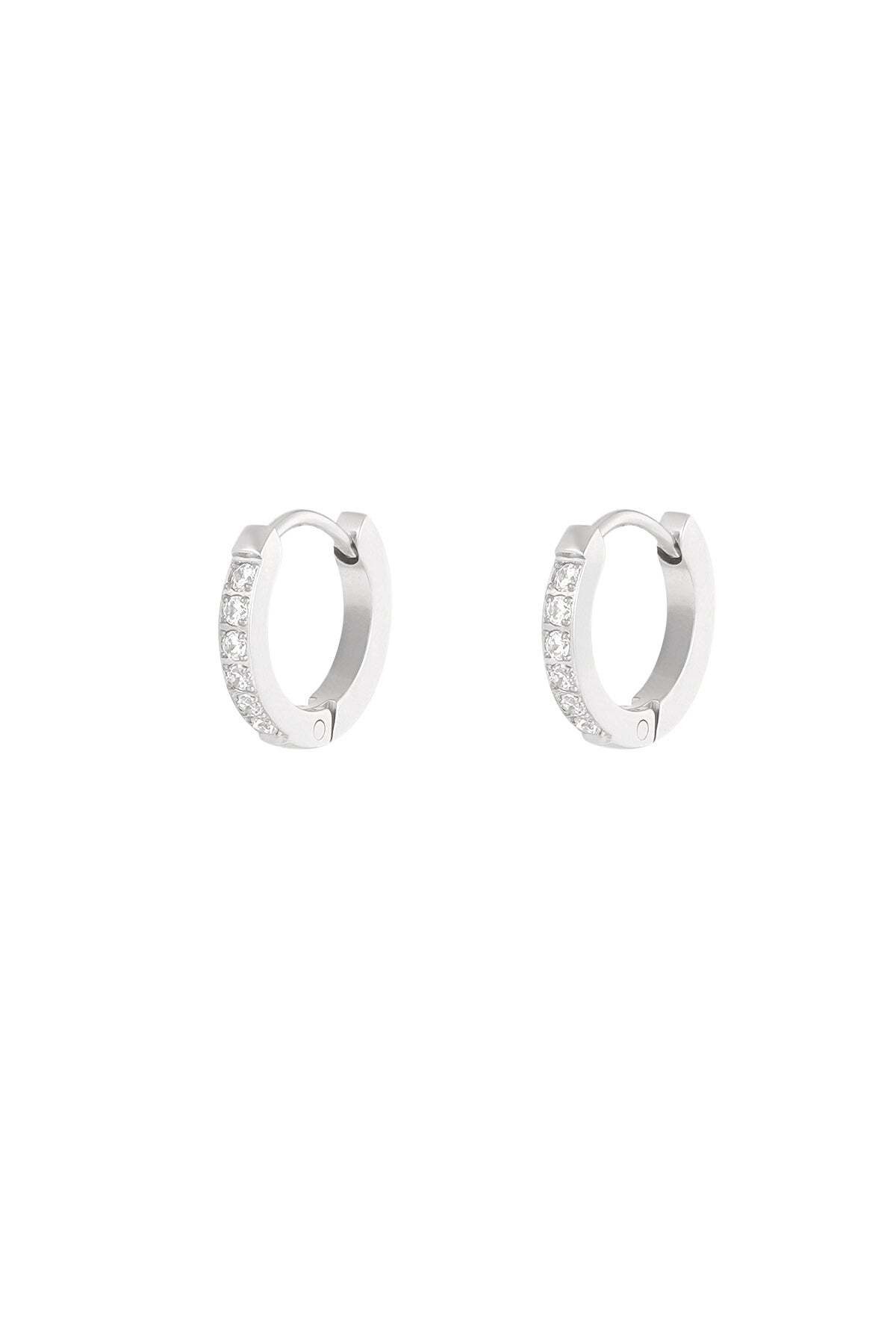 Adelia´s Paar Creolen Ohrringe Creolen mit Strass aus Edelstahl, Modischer Modeschmuck mit dem funkelnden Strassbesatz