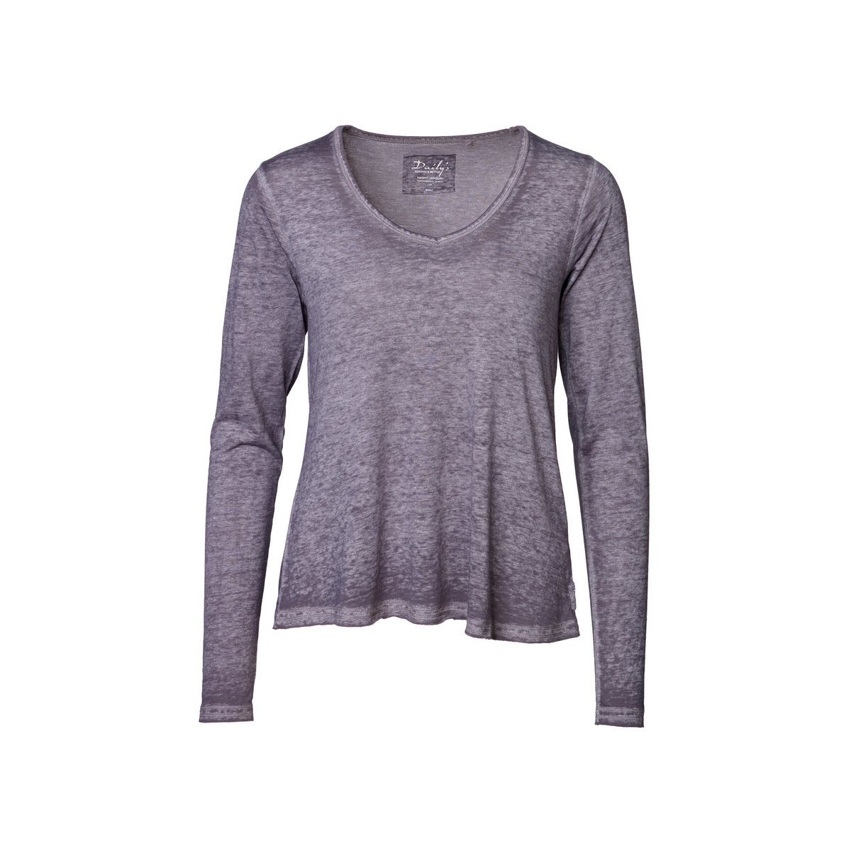 DAILY´S Langarmshirt grau regular (1-tlg) Loft | Rundhalsshirts