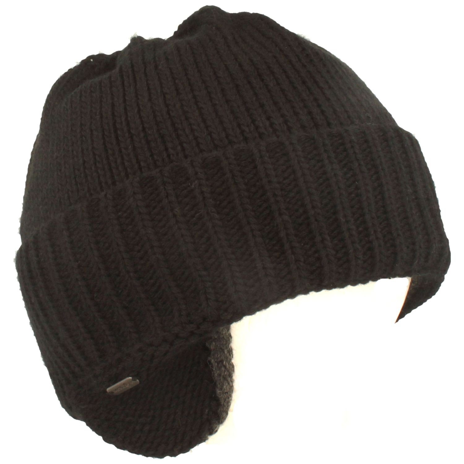 McBurn Strickmütze Strickmütze(Maski) Flieger-Optik mit Fleece/Umschlag