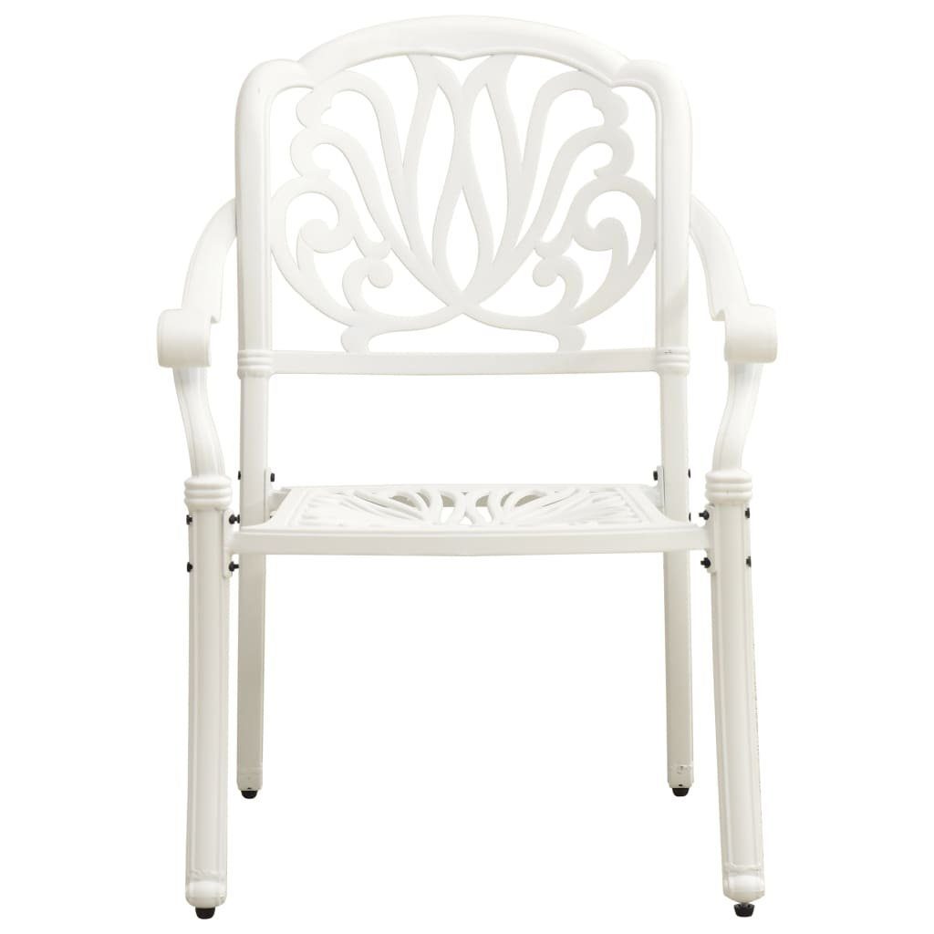 Gartenstuhl Weiß | Weiß Aluminiumguss Gartenstühle (2 vidaXL St) Weiß 2 Stk.