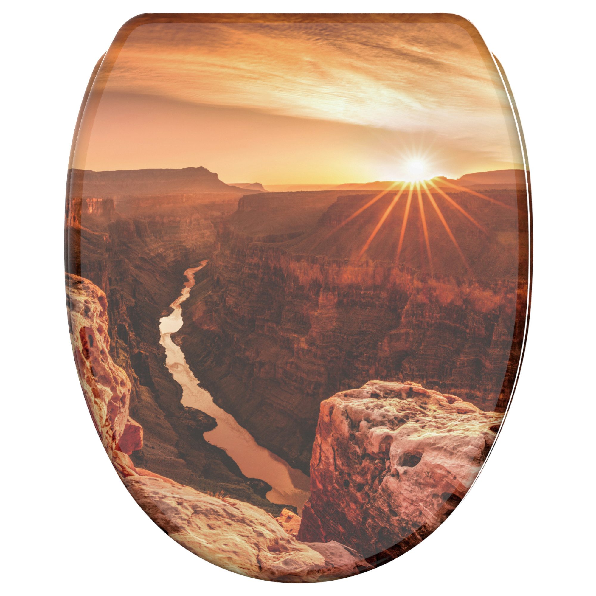 Sanilo WC-Sitz Grand Canyon mit Absenkautomatik & Quick Release, Premium Toilettendeckel, abnehmbar, leichte Montage von oben