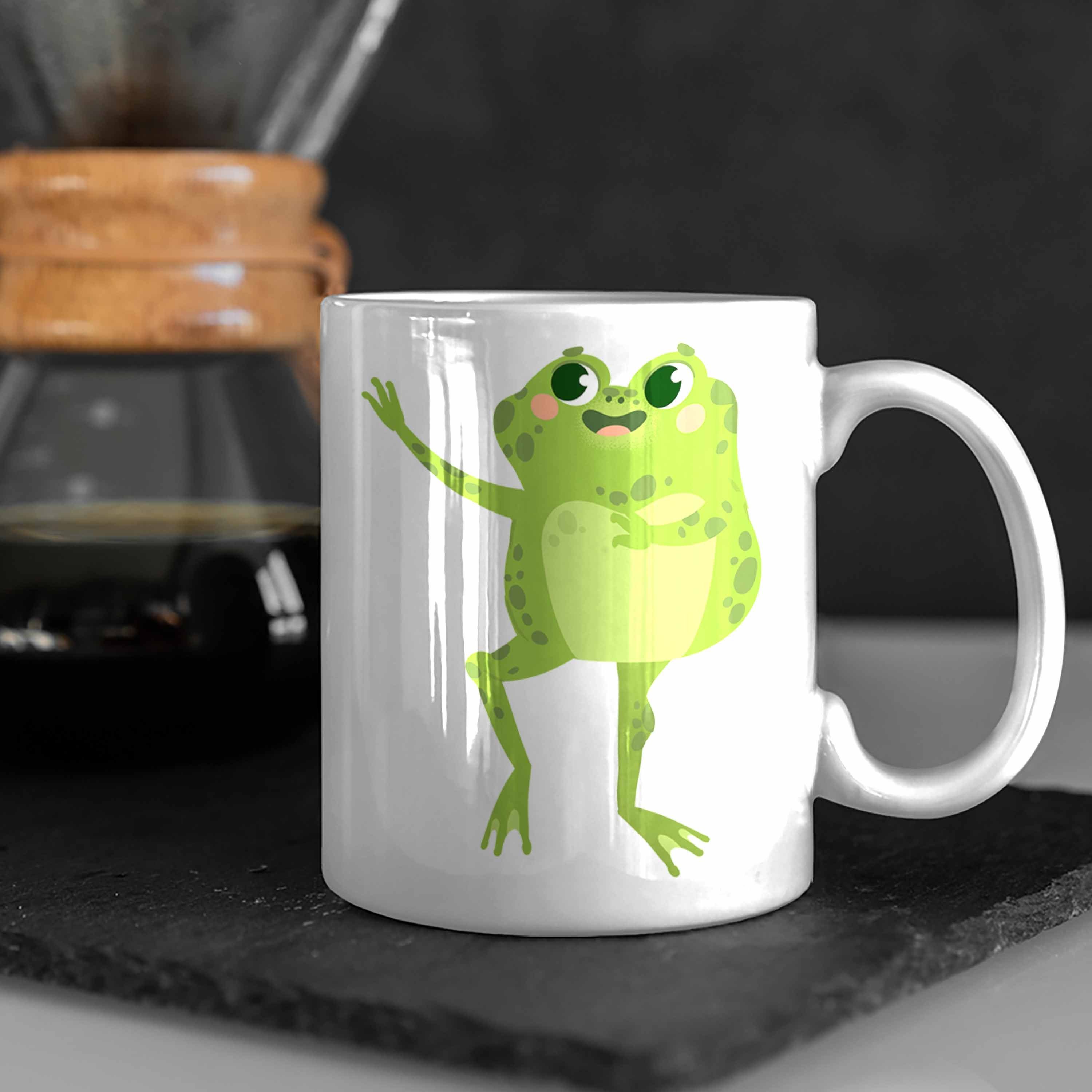 Lustig Witzig Tasse Grafik Geschenk Frosch Grün Trendation Tasse