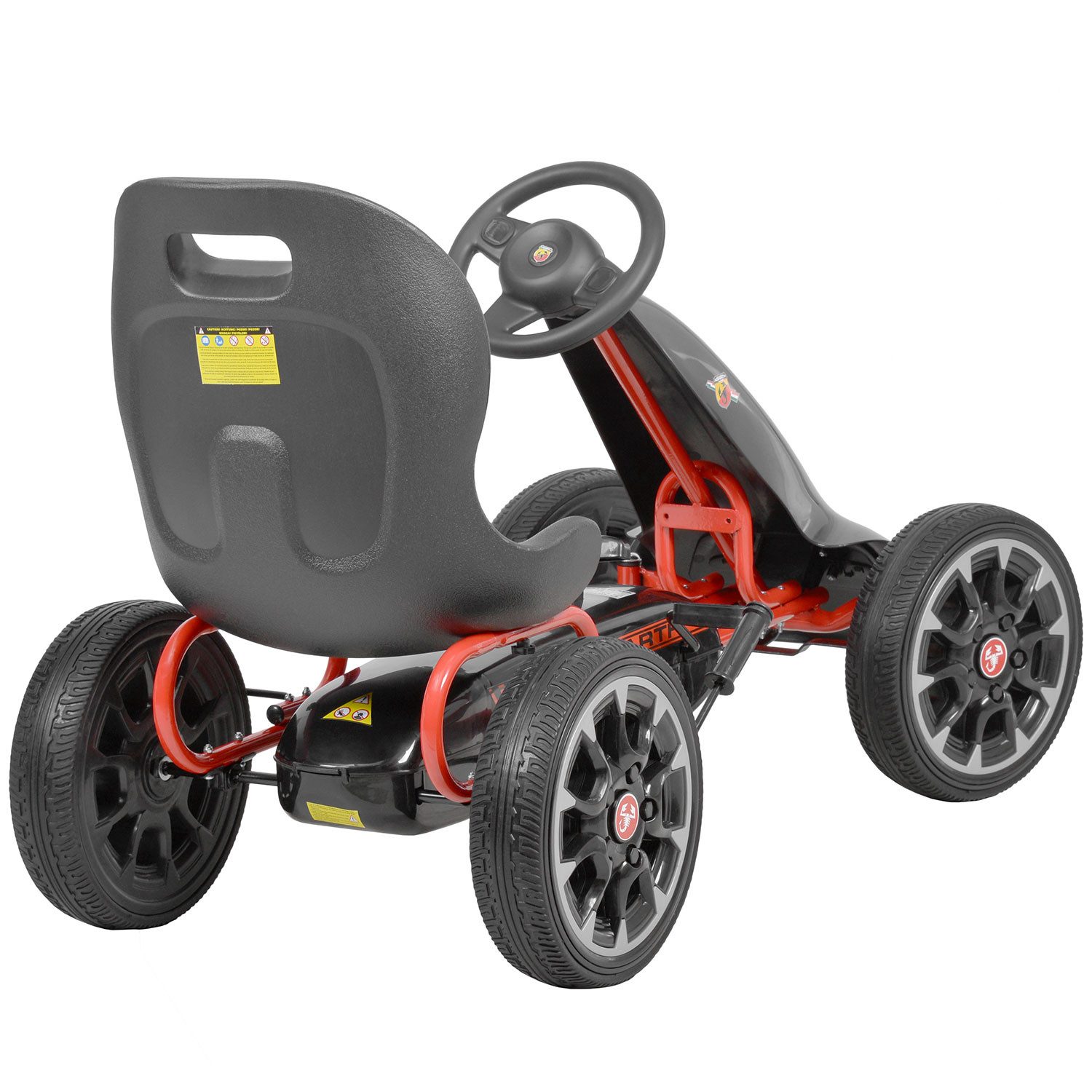 Hecht Go-Kart verstellbarer Schalensitz Handbremshebel bis 25kg, Gummireifen, Vorwärts- & Rückwärtsfahren, Kettenantrieb