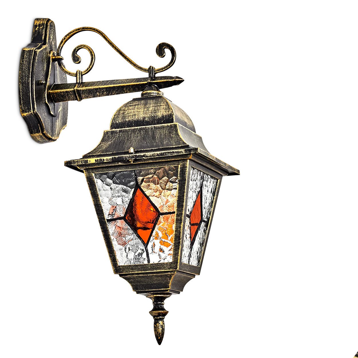hofstein Außen-Wandleuchte Außenwandlampe aus Metall/Glas in günstig online kaufen
