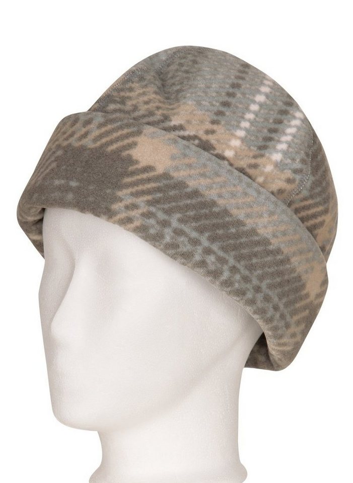 Trigema Strickmütze TRIGEMA Fleece-Mütze mit Karo-Muster, Formstabil und  strapazierfähig