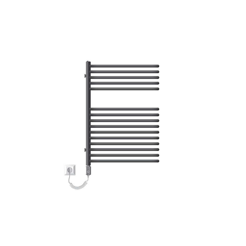 LuxeBath Badheizkörper Design Heizkörper Handtuchtrockner Badezimmer Heizung für Handtücher, Partition Handtuchwärmer Elektrisch Seitenanschluss mit Heizstab 300W