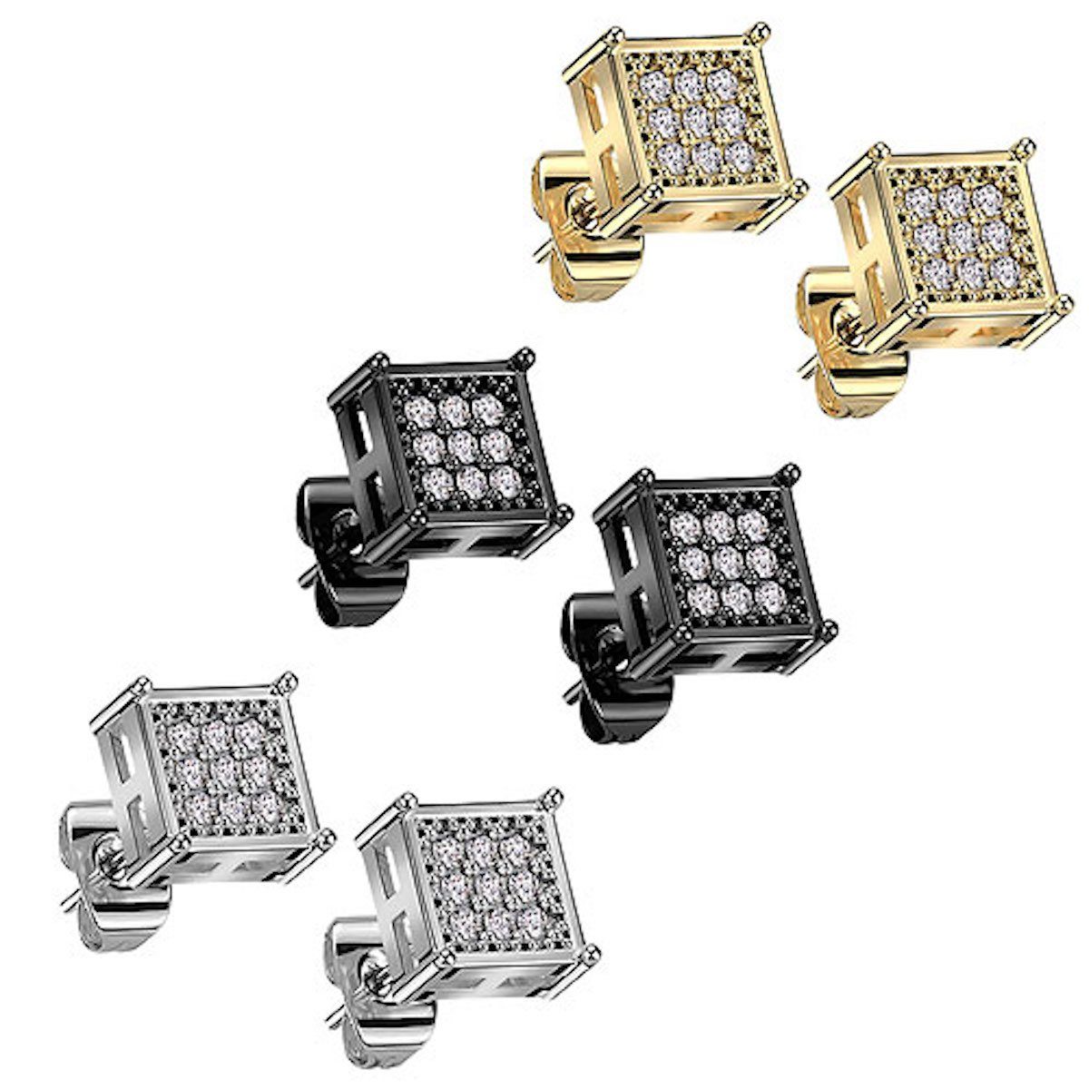 Taffstyle Paar Ohrstecker Ohrstecker Ohrringe Glitzer günstig online kaufen