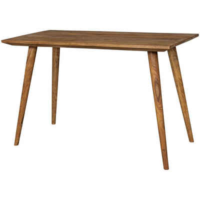 FINEBUY Esstisch SuVa4916_1 (120x60x76 cm Sheesham Massivholz Rechteckig Modern), Kleiner Esszimmertisch, Küchentisch Holztisch