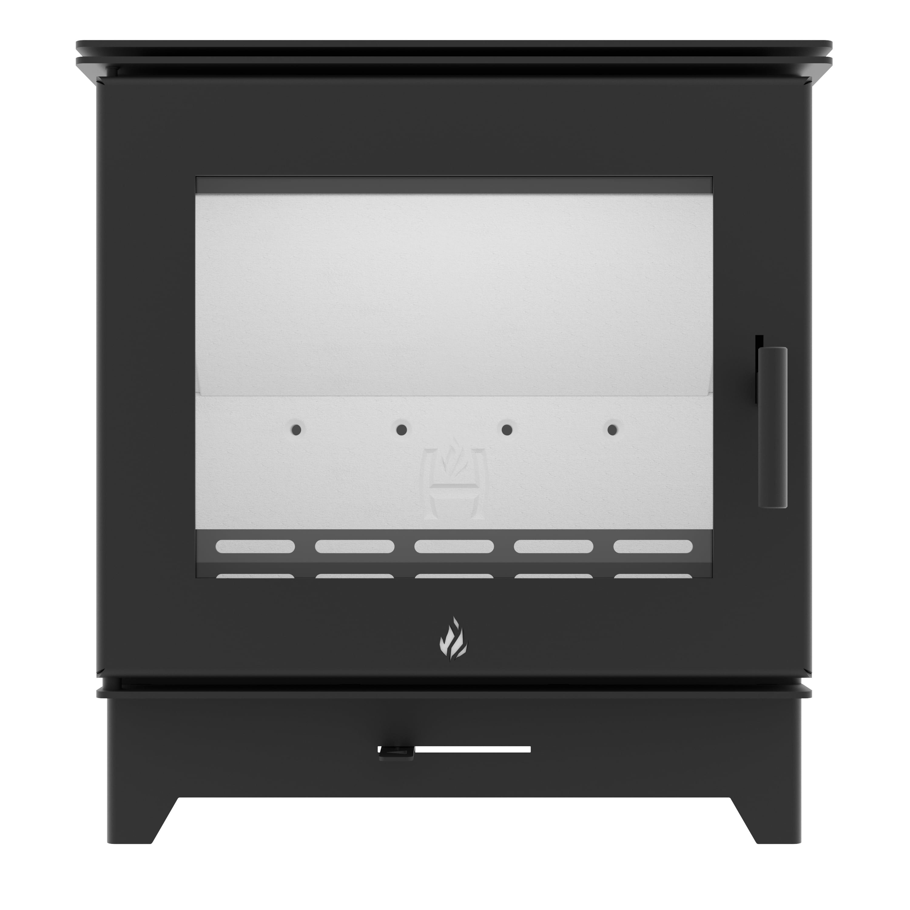 Hitze Kaminofen Hitze GATTO ME 5,5kW Kaminofen kompakter Holzofen mit Panoramascheibe