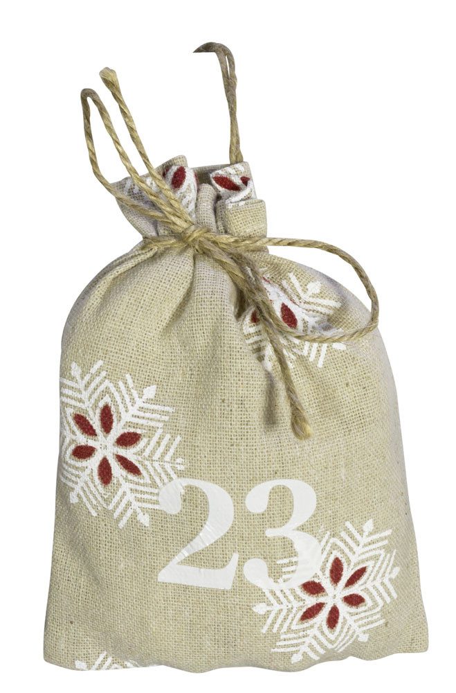 foolonli befüllbarer Adventskalender Adventskalender Säckchen Braun 250cm lang selbst Befüllen Weihnachten