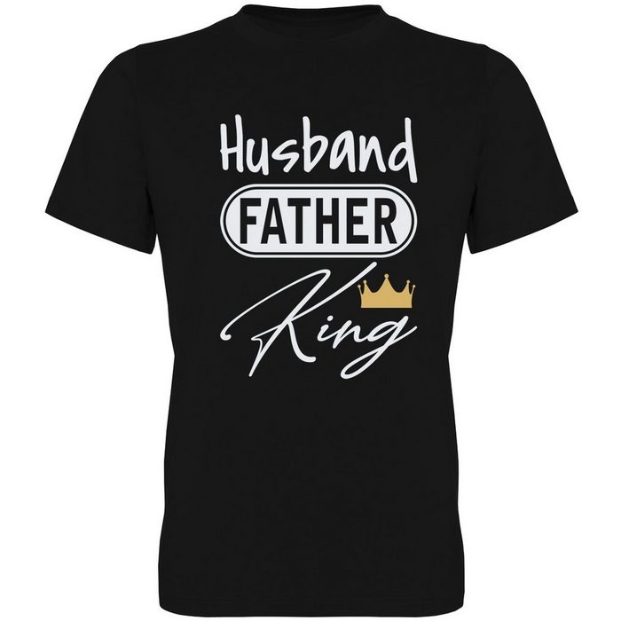 G-graphics T-Shirt Husband – Father – King Herren T-Shirt mit trendigem Frontprint Aufdruck auf der Vorderseite Spruch/Sprüche/Print/Motiv für jung & alt