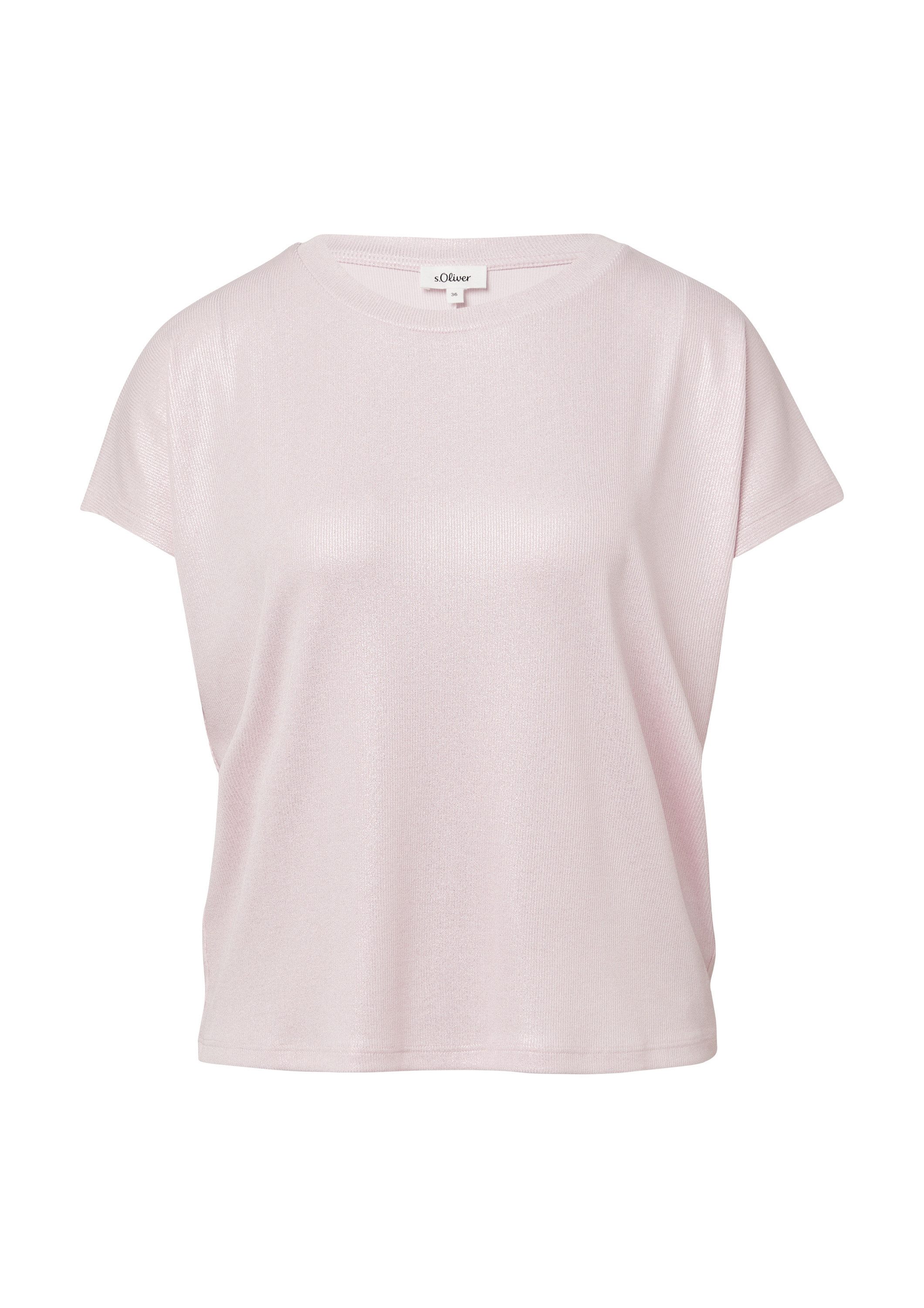 s.Oliver Kurzarmshirt T-Shirt Schimmerndes T-Shirt mit günstig online kaufen